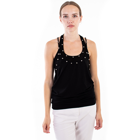 JO NO FUI BLACK TANK-TOP | WOMENS SIZE S - Picture 1 of 5